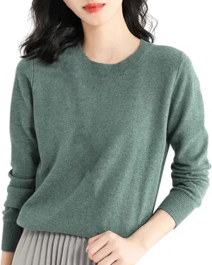 2024 New Cashmere Sweaters for Women Mock Neck Soft Long Sleeve Pullover Sweater Classic Fall/Winter Sweater Tops