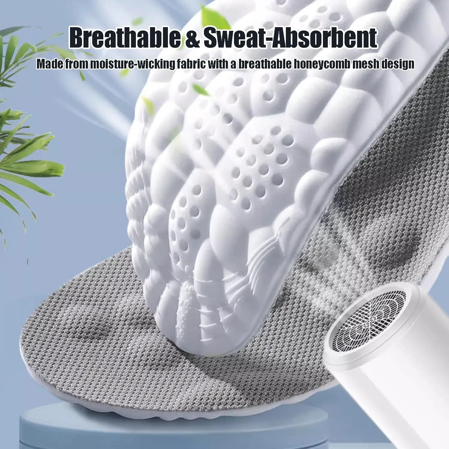 4D Cloud Height Increase Insoles for Men Wowen - Cloud Tech Insole, Soft Memory Foam Insoles, Comfort Steppers Height Increase Insoles Trim to Fit for Men Women (Gray, 1.4-in US Men 8-11)