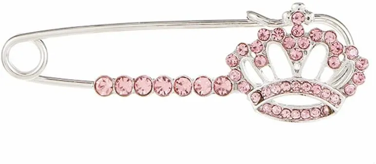 4PCS Fashion Crystal Crown Brooch Collar Accessories Shoulder Strap Accessories Cardigan Sweater Anti-lighting Pin Accessories for girls women