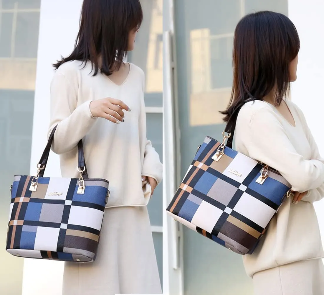 6-Pcs Womens Handbags Tote Bags Shoulder Bag Leather Purses Satchel Bag