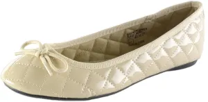 Alpine Swiss Womens Aster Ballet Flats | Patent Leather Slip-On Shoes | Quilted Pillow Stitch | Rounded Toe | Everyday Comfortable Fashion Footwear
