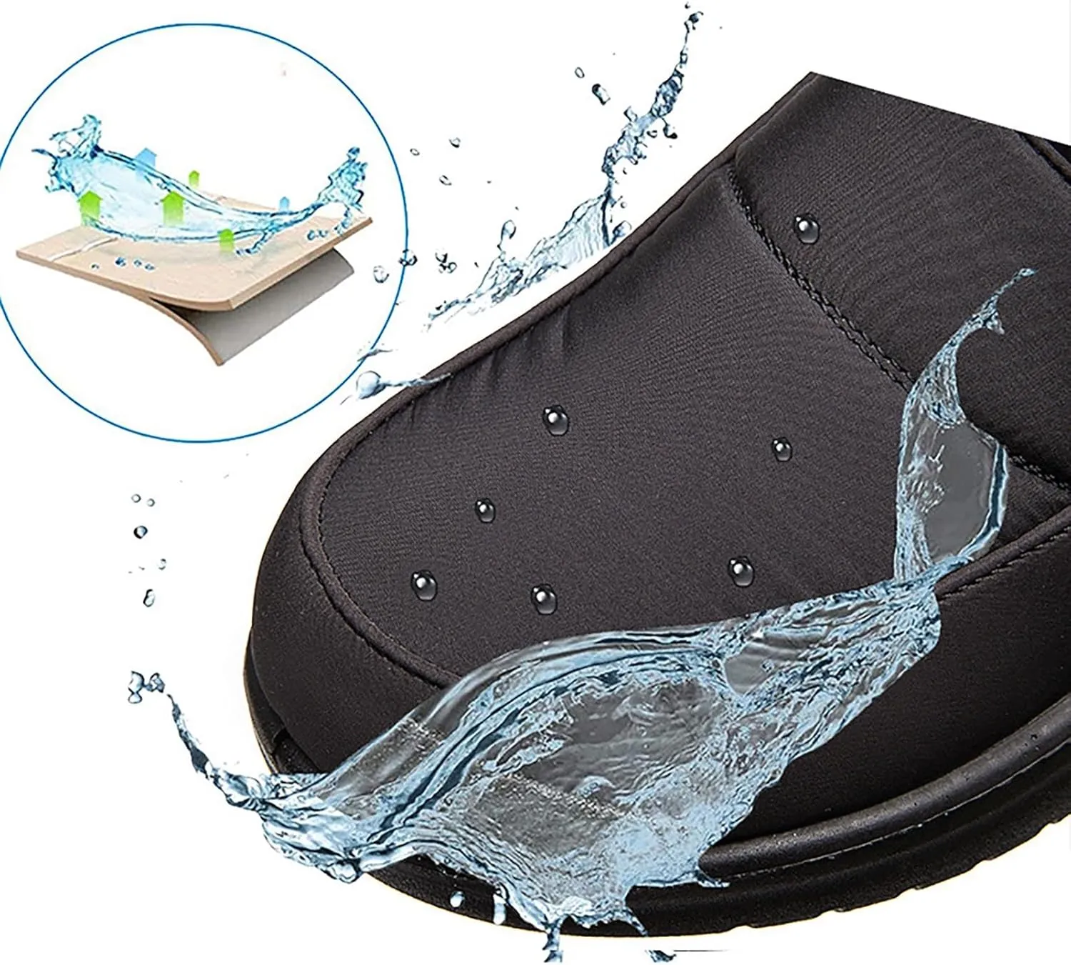 Ankle Boots for Women Low Heel Non Slip Casual Shoes Leather Side Zipper Mid Calf Hiking Boots Women Waterproof