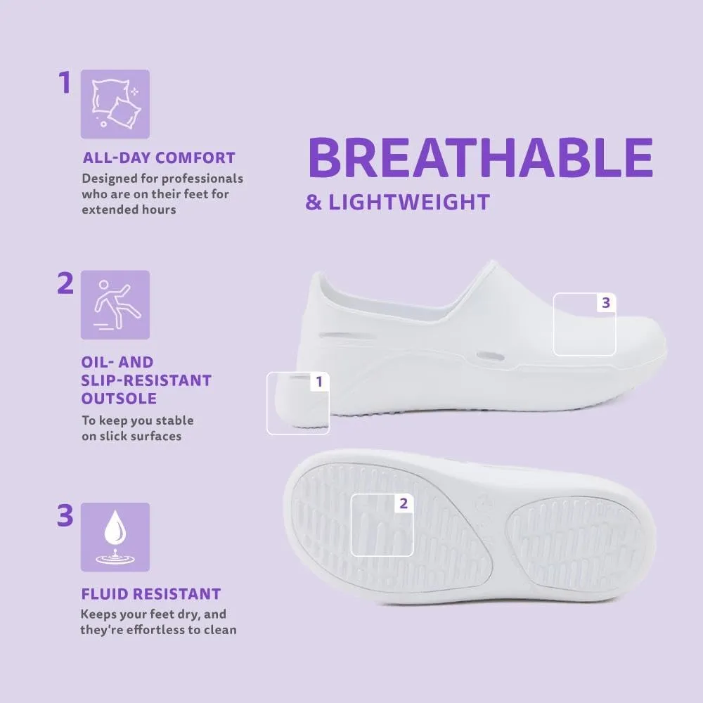 Anywear Streak Non-Slip Work Shoes for Men and Women - Lightweight Oil- and Water-Resistant Work and Nursing Shoes with Exceptional EVA Cushioning