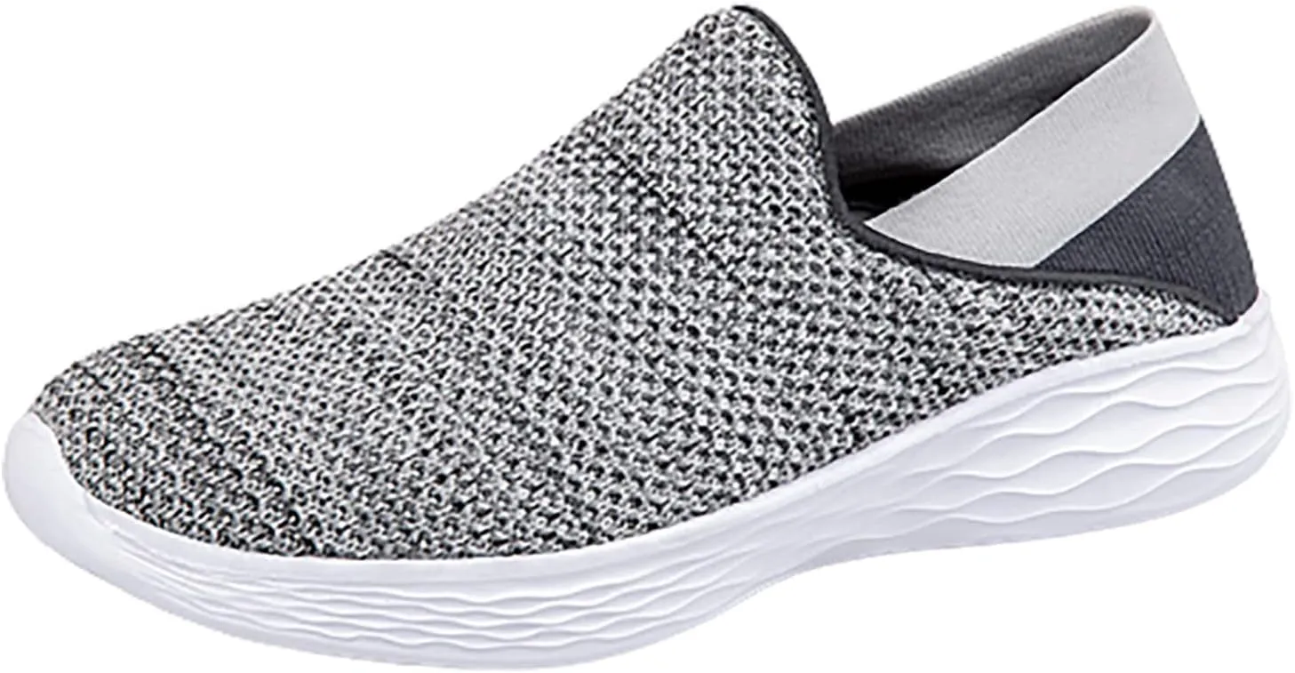 Arch Support Hiking Shoes for Men Lightweight Breathable Slip On Running Shoe Outdoor Non Slip Jogging Sneakers