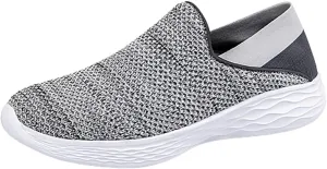 Arch Support Hiking Shoes for Men Lightweight Breathable Slip On Running Shoe Outdoor Non Slip Jogging Sneakers