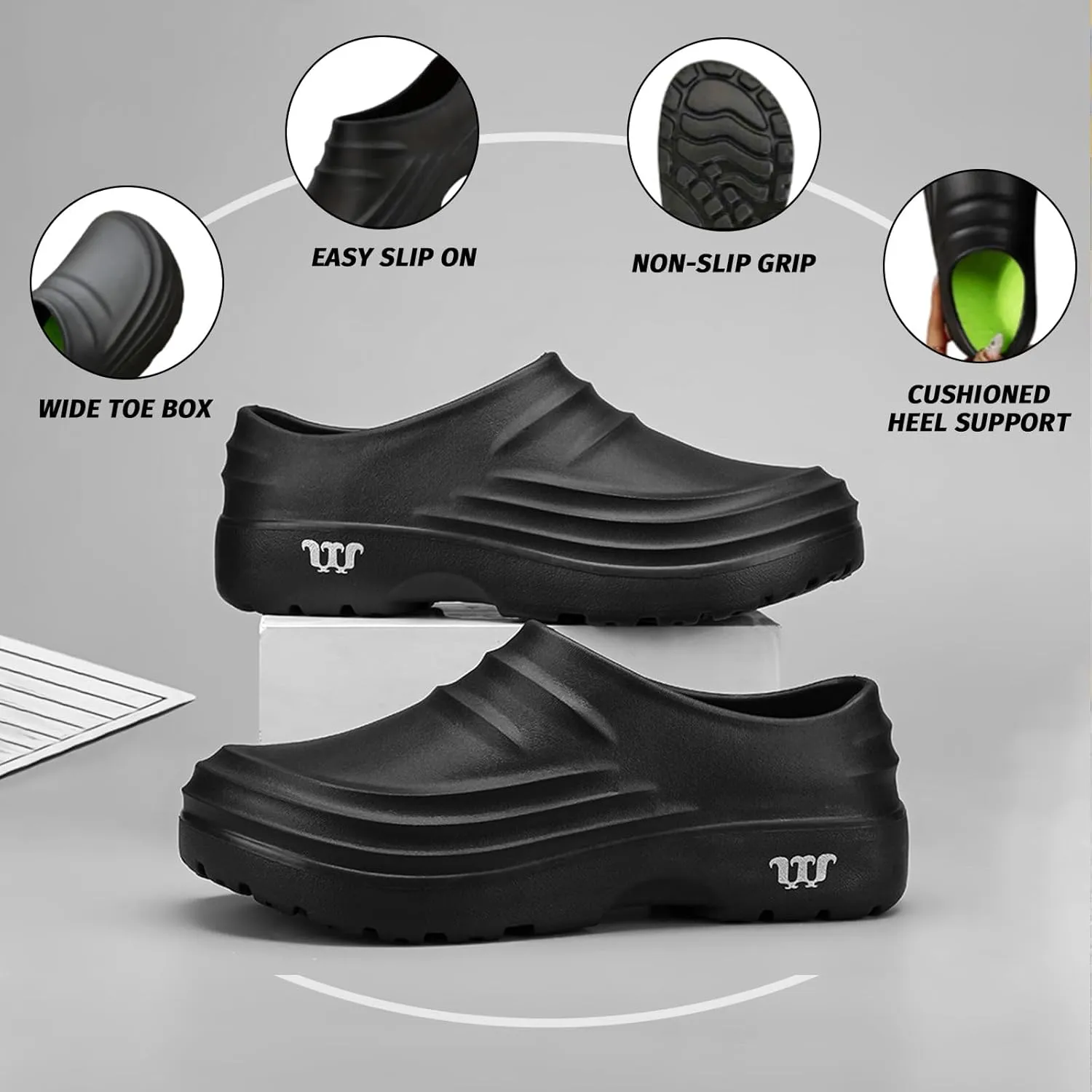 Armadillo Chef Shoes for Men - Slip Resistant, Lightweight & Waterproof Zapatos de Chef for Women, Ideal Work Shoes for Kitchens