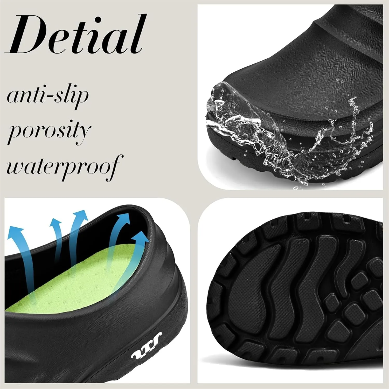 Armadillo Chef Shoes Women Men Non-Slip Oil Resistant Kitchen Work Clogs,Breathable Waterproof Lightweight Safety