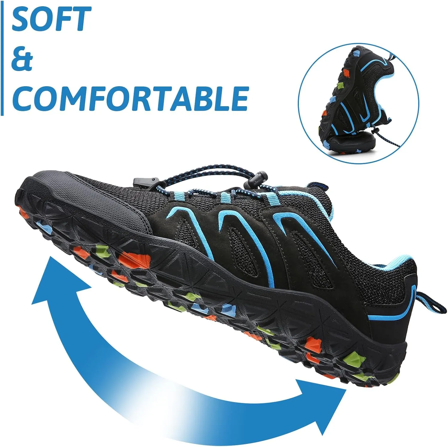 ASHION Boys Running Shoes | Barefoot Shoes | Wide Toe Box | Lightweight Athletic Walking Hiking Sneakers