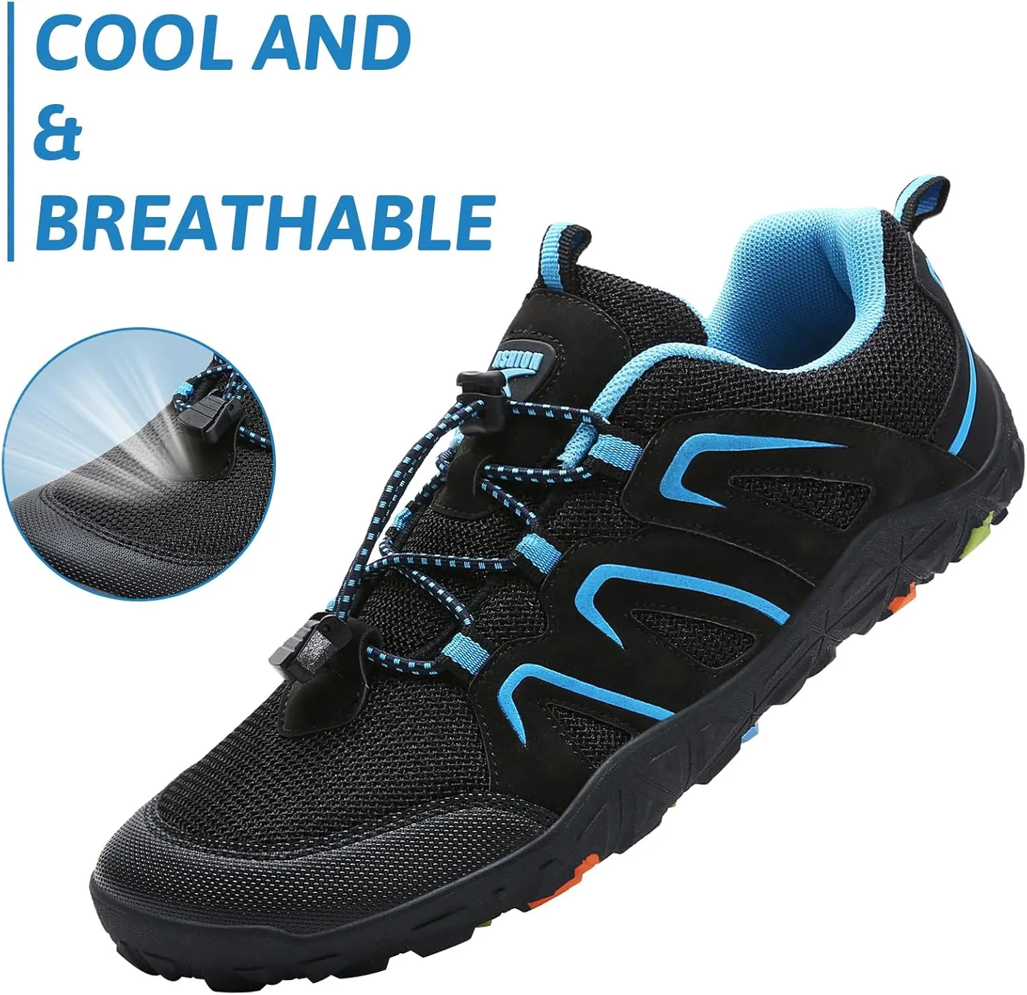ASHION Boys Running Shoes | Barefoot Shoes | Wide Toe Box | Lightweight Athletic Walking Hiking Sneakers