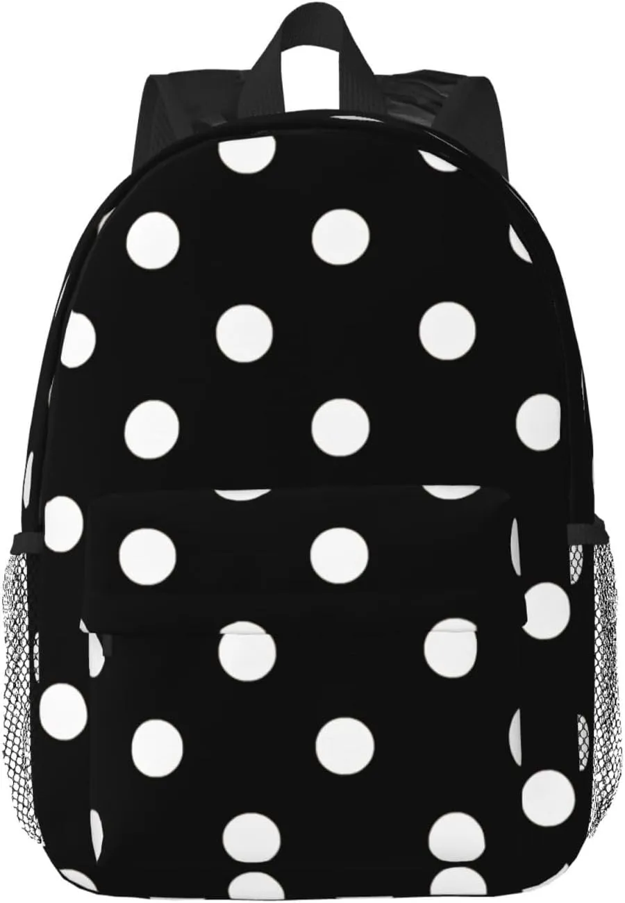 ASYG Funny Red Polka Dots Laptop Backpack for Women Men,Travel Daypack, Outdoor Sports, Work,Office