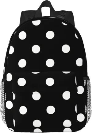 ASYG Funny Red Polka Dots Laptop Backpack for Women Men,Travel Daypack, Outdoor Sports, Work,Office