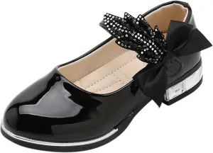 Baby Girl Shoes, 3-13 Years Little Girls Kids Low Heel Bowknot Princess Shoes Wedding School Party Dress Shoes