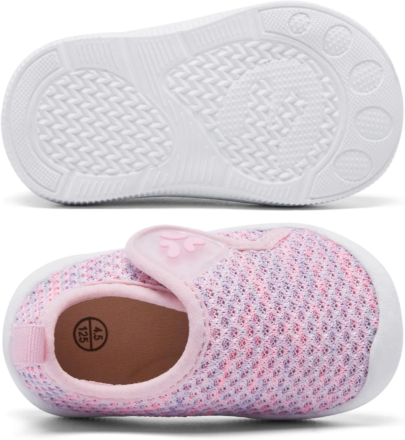 Baby Shoes Infant Boys Girls First Walker Shoes Baby Walking Shoes Lightweight Breathable Sneakers with Non-Slip Soles 0-24 Months