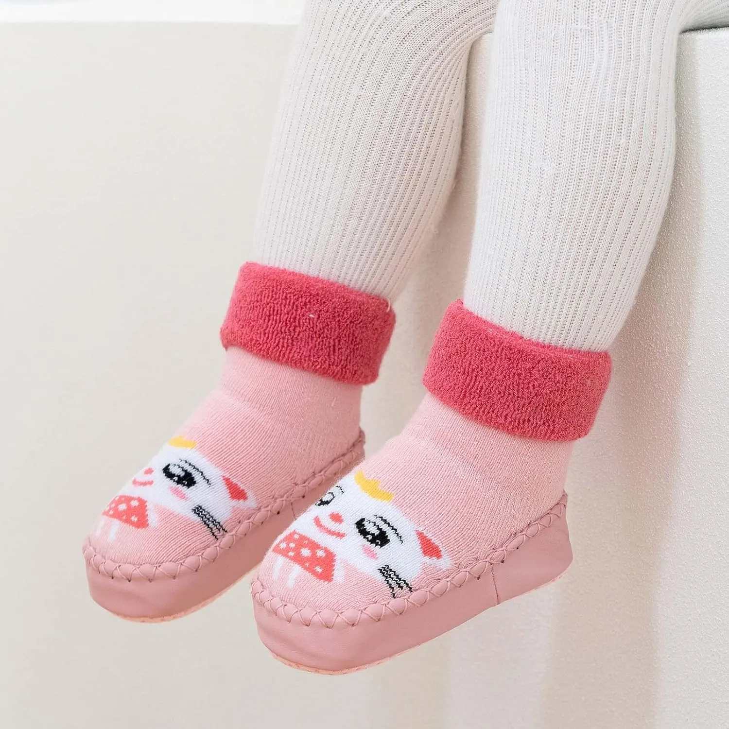 Baby Sock Shoes Children Toddler Autumn Winter Boys Girls Floor Sports Shoes Socks Shoes Flat White Shoes B