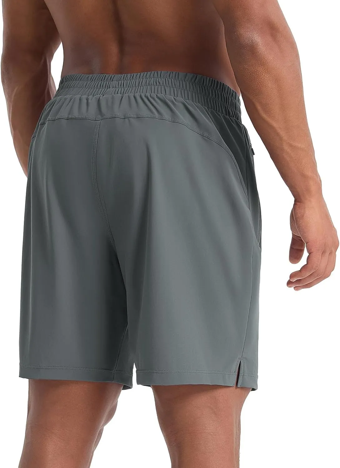 baleaf Men's Running Shorts 7" Quick Dry Athletic Workout 2 in 1 with Liner Lightweight Gym with Zipper Pocket UPF50 