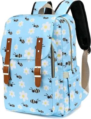 Bee Laptop Backpack for Women Girls, 15.6 inch College School Backpacks Travel Casual Daypack