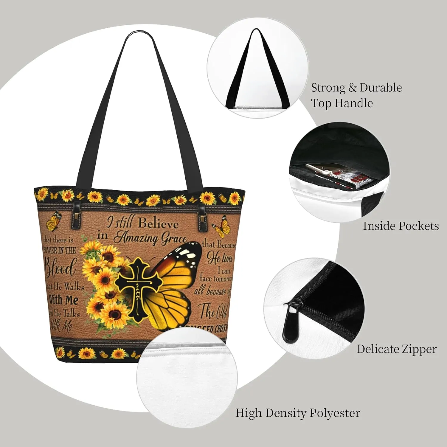 Bible Tote Bags For Women Christian Gifts For Women Church Bags Christian Tote Bag Faith Gifts For Mother'S Day