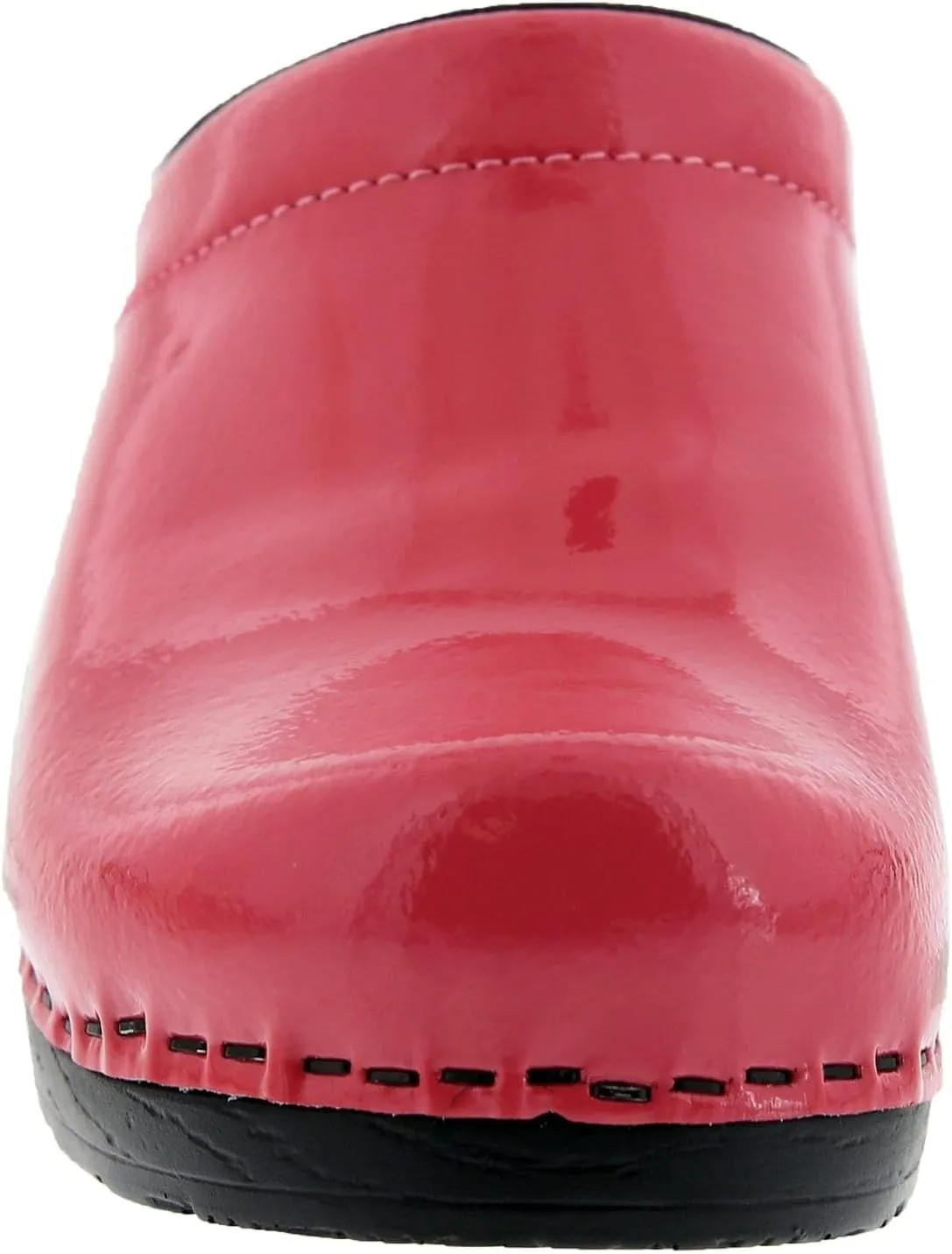 Bjork Women's PU Open Back Leather Clogs