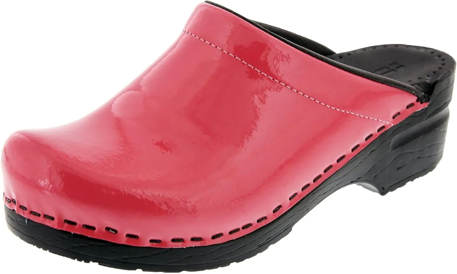 Bjork Women's PU Open Back Leather Clogs