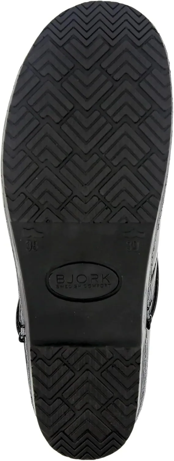 Bjork Women's PU Open Back Leather Clogs