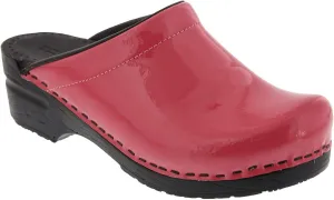 Bjork Women's PU Open Back Leather Clogs