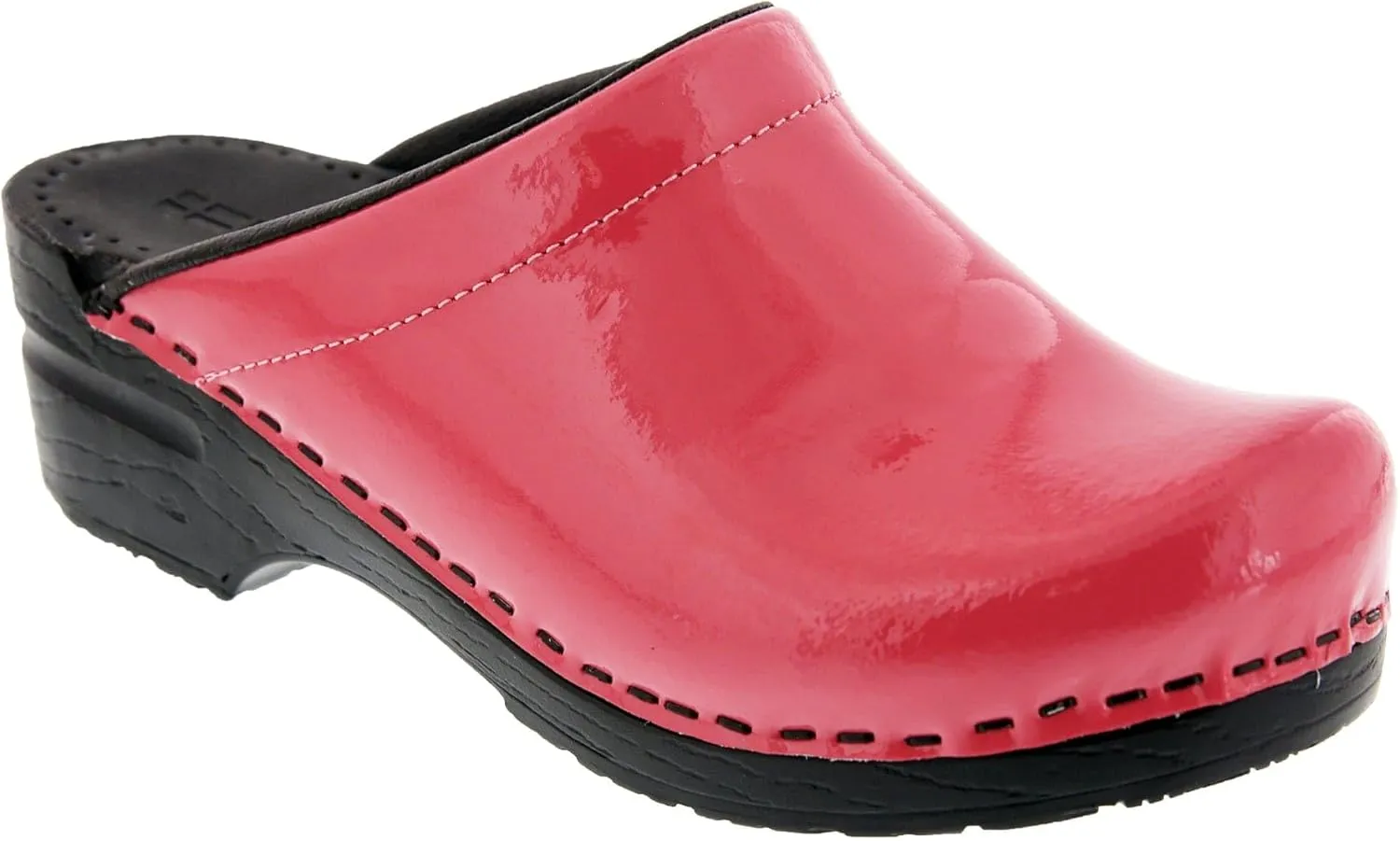 Bjork Women's PU Open Back Leather Clogs