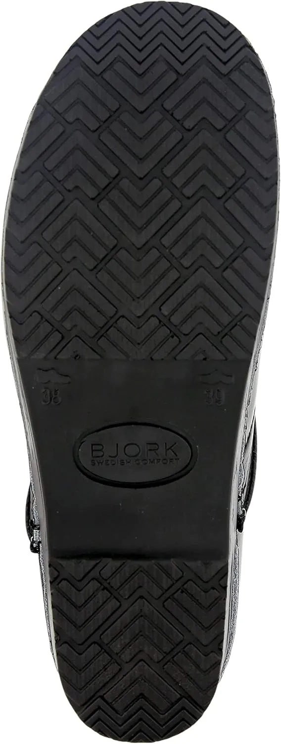 Bjork Women's PU Open Back Leather Clogs