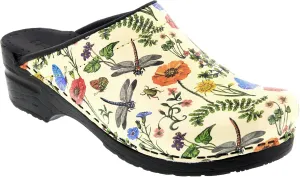 Bjork Women's PU Open Back Leather Clogs