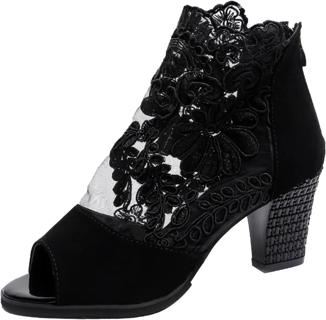 Black Ankle Boots for Women Ladies Boots Wide Calf Cowboy Boots Botas Para Mujeres Ankle Boots for Women Low Heel Dressy Dressy Ankle Booties for Women Evening