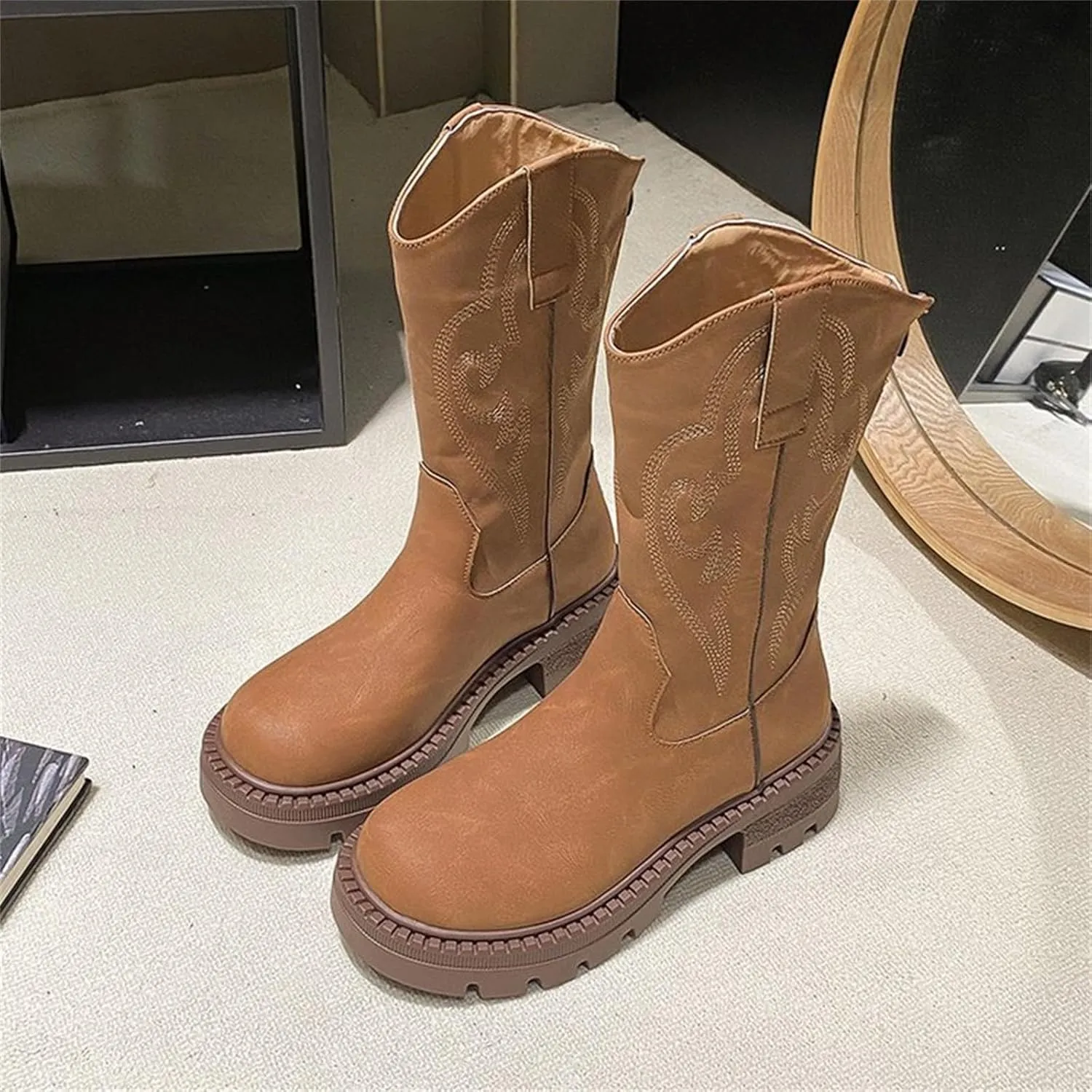 Black Booties for Women Ankle Rain Boots Going Out Boots for Women Women Wide Width Boots Black Ankle Boots with Heels White Booties Women Wide Width