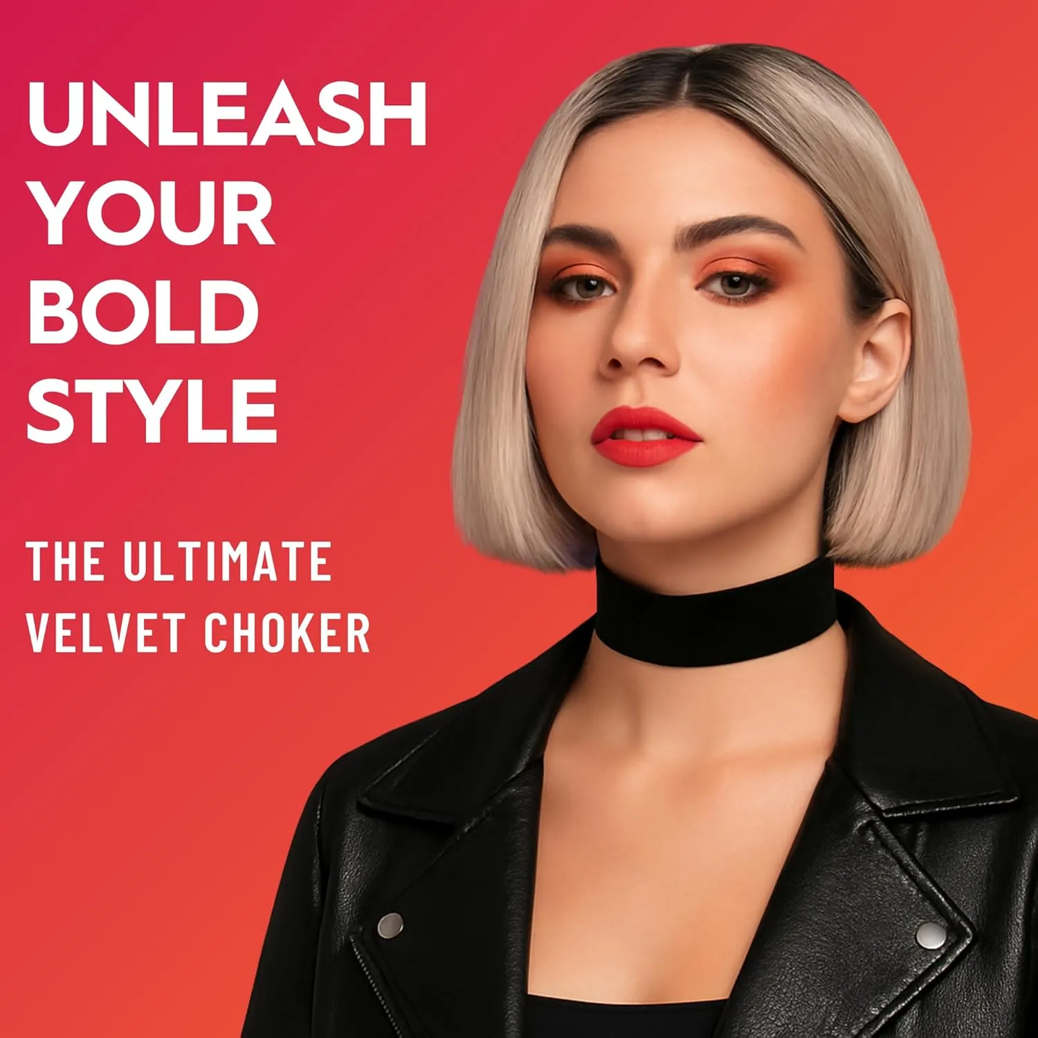 Black Choker Necklaces for Women, Wide Velvet Thick 90s Ribbon Neck Collar
