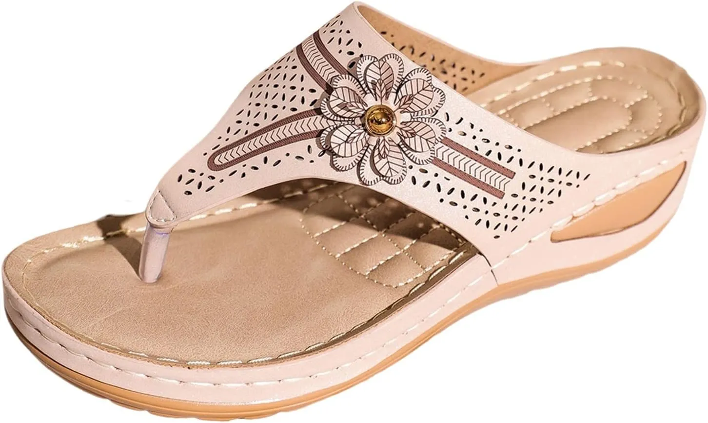 Black Orthopedic Sandals Women Comfortable Women's Flip Flops Arch Support Orthotic Toe Post Thong Sandals Women Closed Toe Shoes Women Walking Sandals Orthopedic Shoes Bunion Womens Fashion Sandals