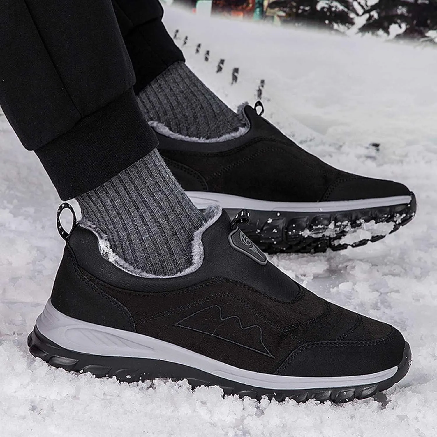 Black Winter Snow Boots for Women Woman Insulated Waterproof Outdoor Warm Snow Boots Women Winter Bootie Winter Boots for Women Waterproof Heels Botas Para La Nieve Para Mujeres
