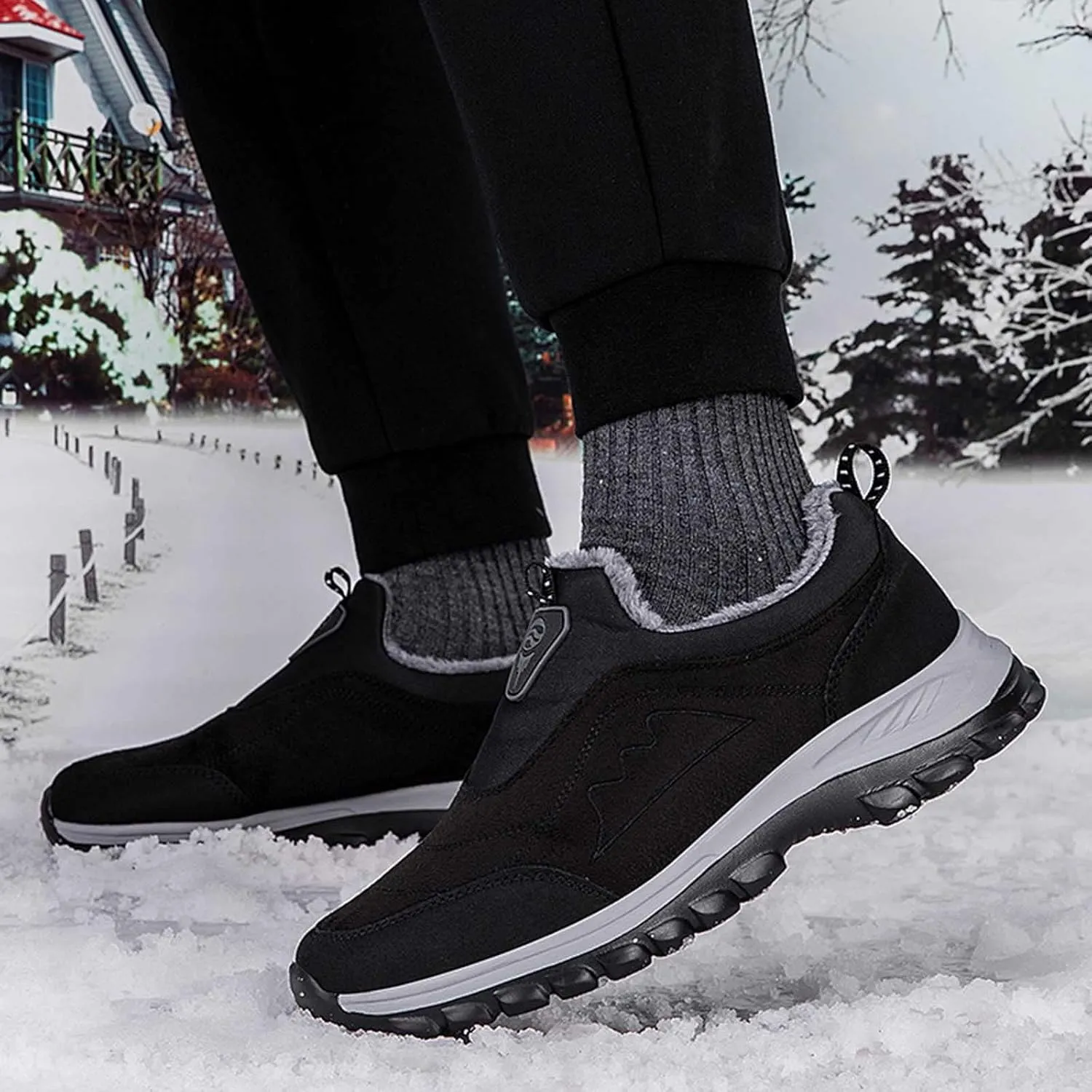 Black Winter Snow Boots for Women Woman Insulated Waterproof Outdoor Warm Snow Boots Women Winter Bootie Winter Boots for Women Waterproof Heels Botas Para La Nieve Para Mujeres