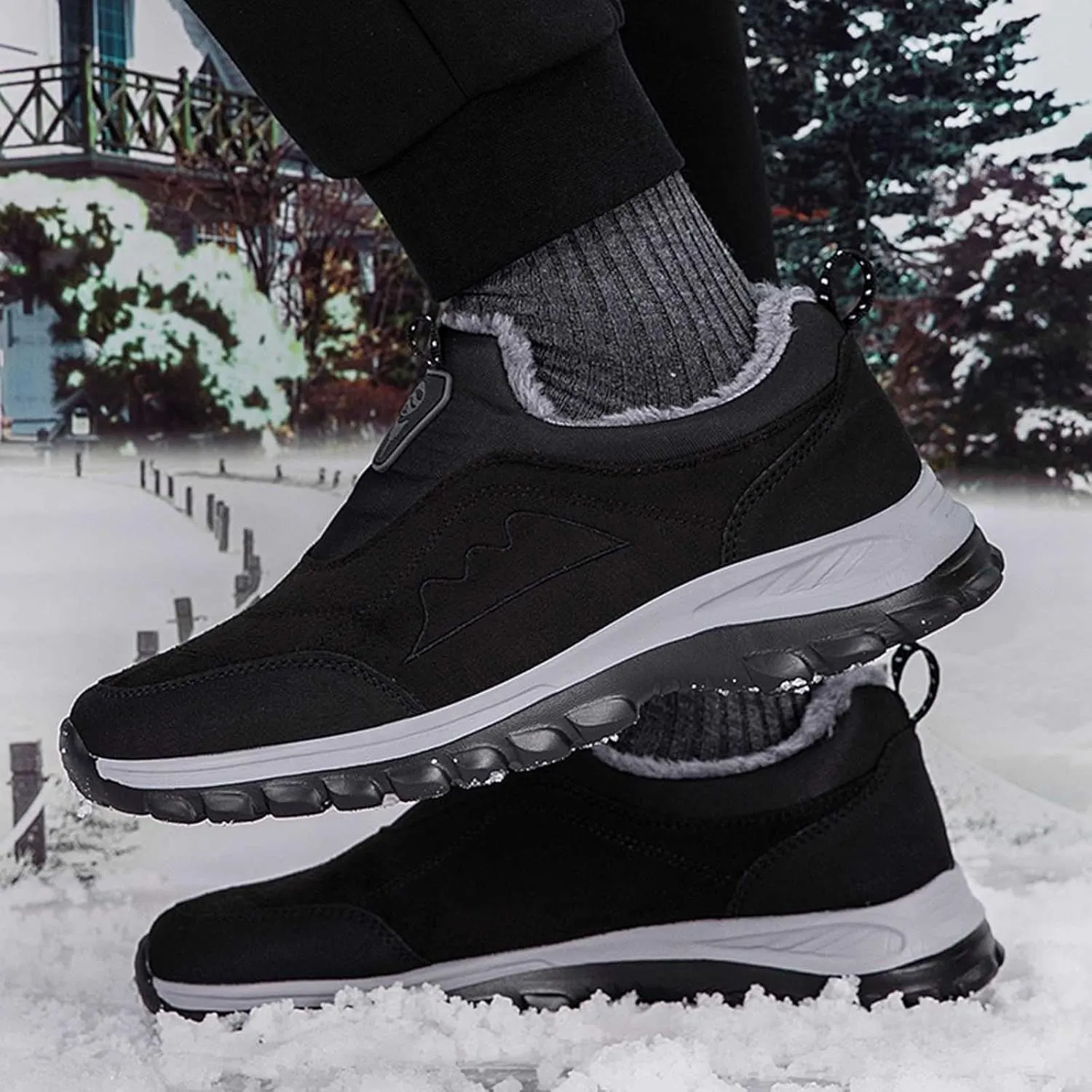 Black Winter Snow Boots for Women Woman Insulated Waterproof Outdoor Warm Snow Boots Women Winter Bootie Winter Boots for Women Waterproof Heels Botas Para La Nieve Para Mujeres