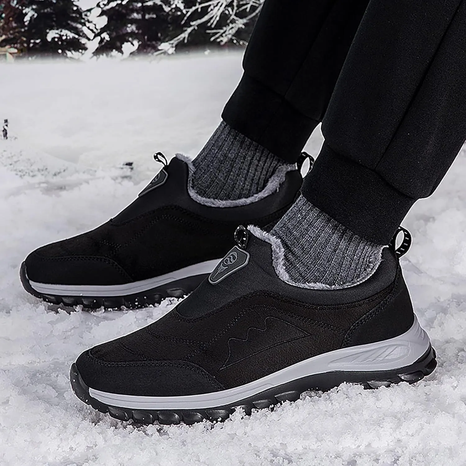 Black Winter Snow Boots for Women Woman Insulated Waterproof Outdoor Warm Snow Boots Women Winter Bootie Winter Boots for Women Waterproof Heels Botas Para La Nieve Para Mujeres