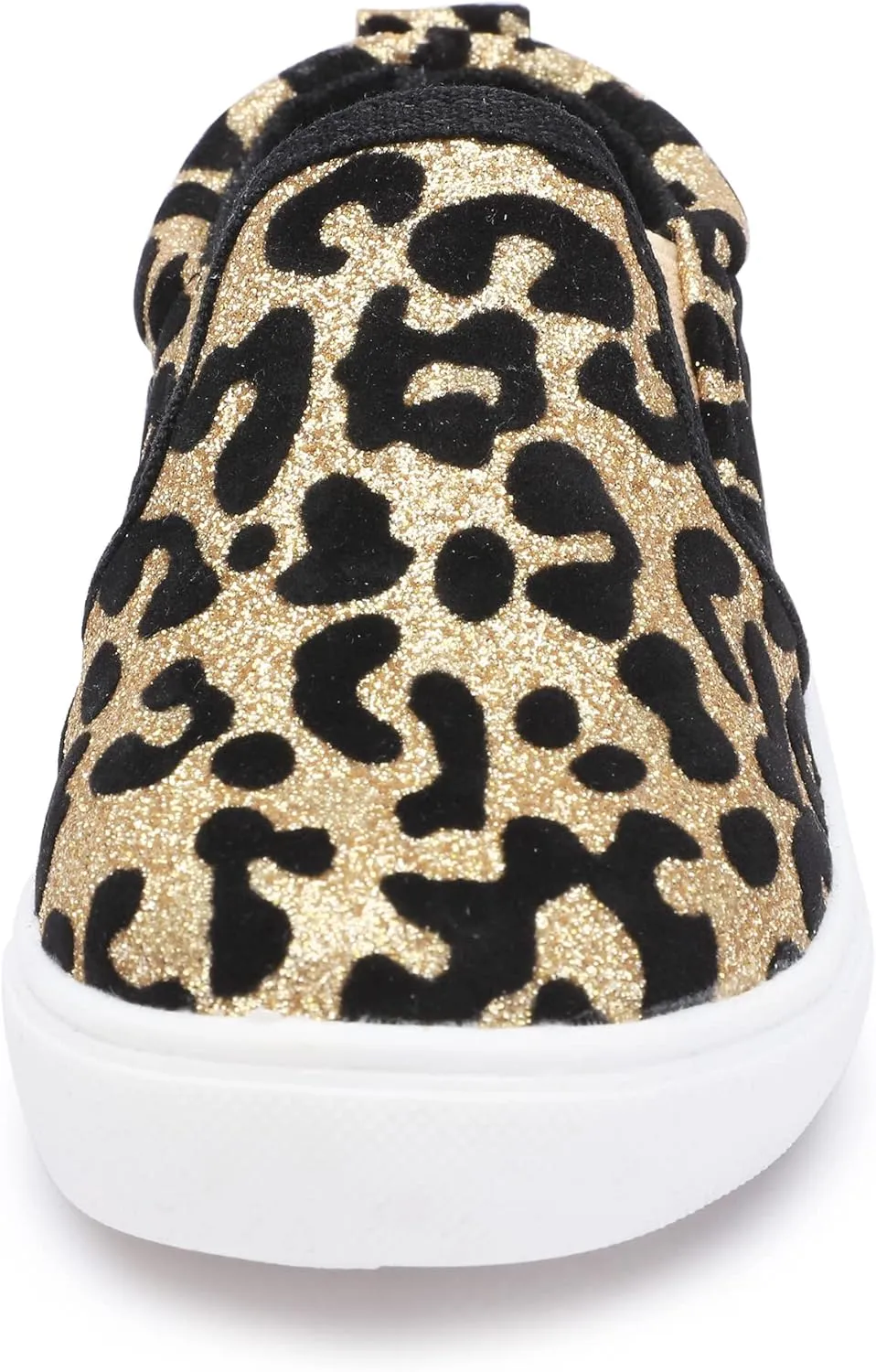 Boy's Girl's Leopard Print Canvas Sneakers Casual Slip On Loafers Kids Flat Shoes