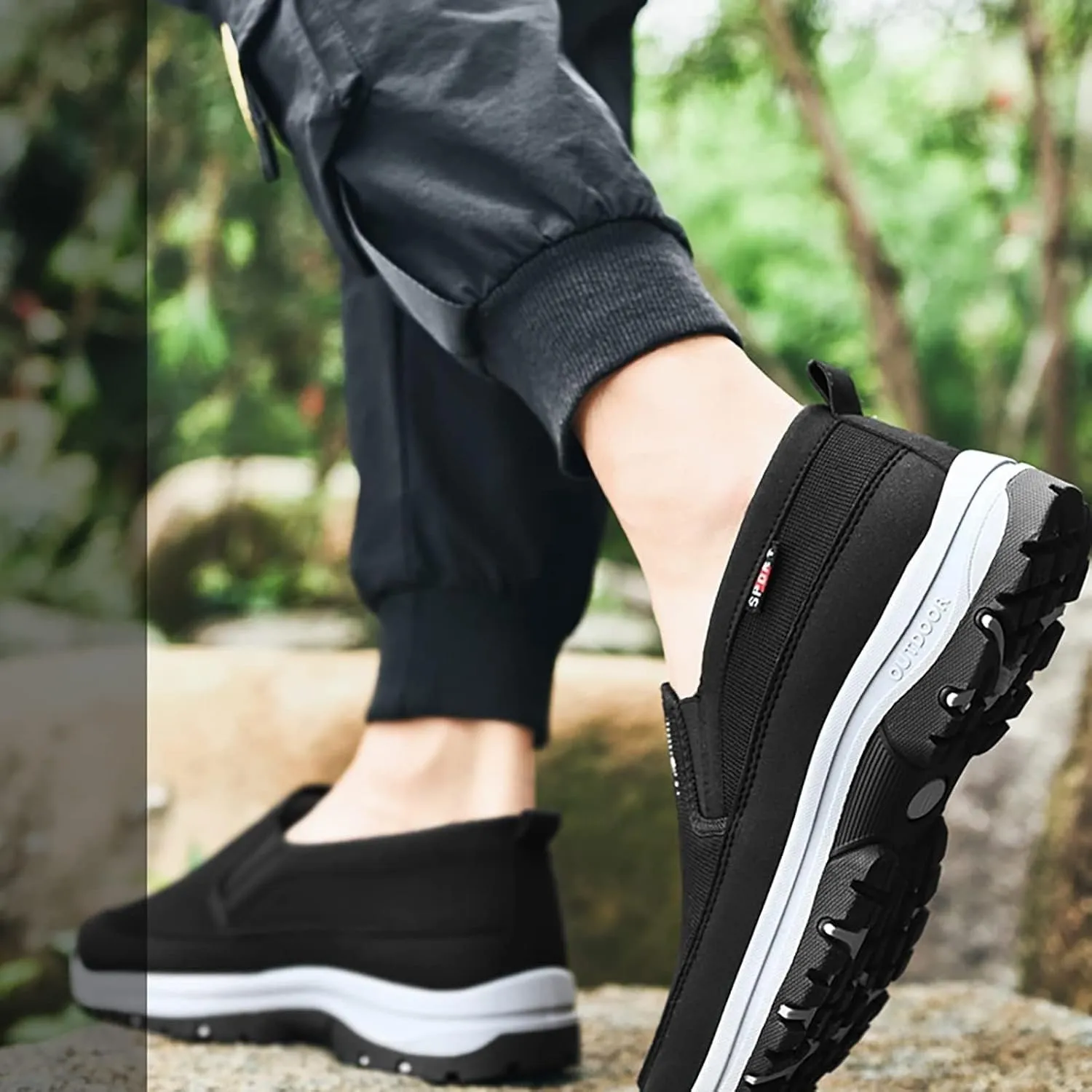 Breathable Orthopedic Travel Plimsolls, Shoes for Men, Men's Arch Support Slip-on Canvas Loafers