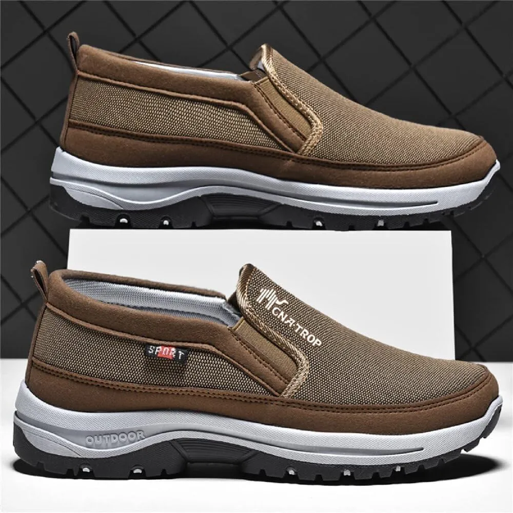 Breathable Orthopedic Travel Plimsolls, Shoes for Men, Men's Arch Support Slip-on Canvas Loafers