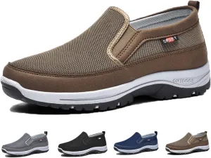 Breathable Orthopedic Travel Plimsolls, Shoes for Men, Men's Arch Support Slip-on Canvas Loafers