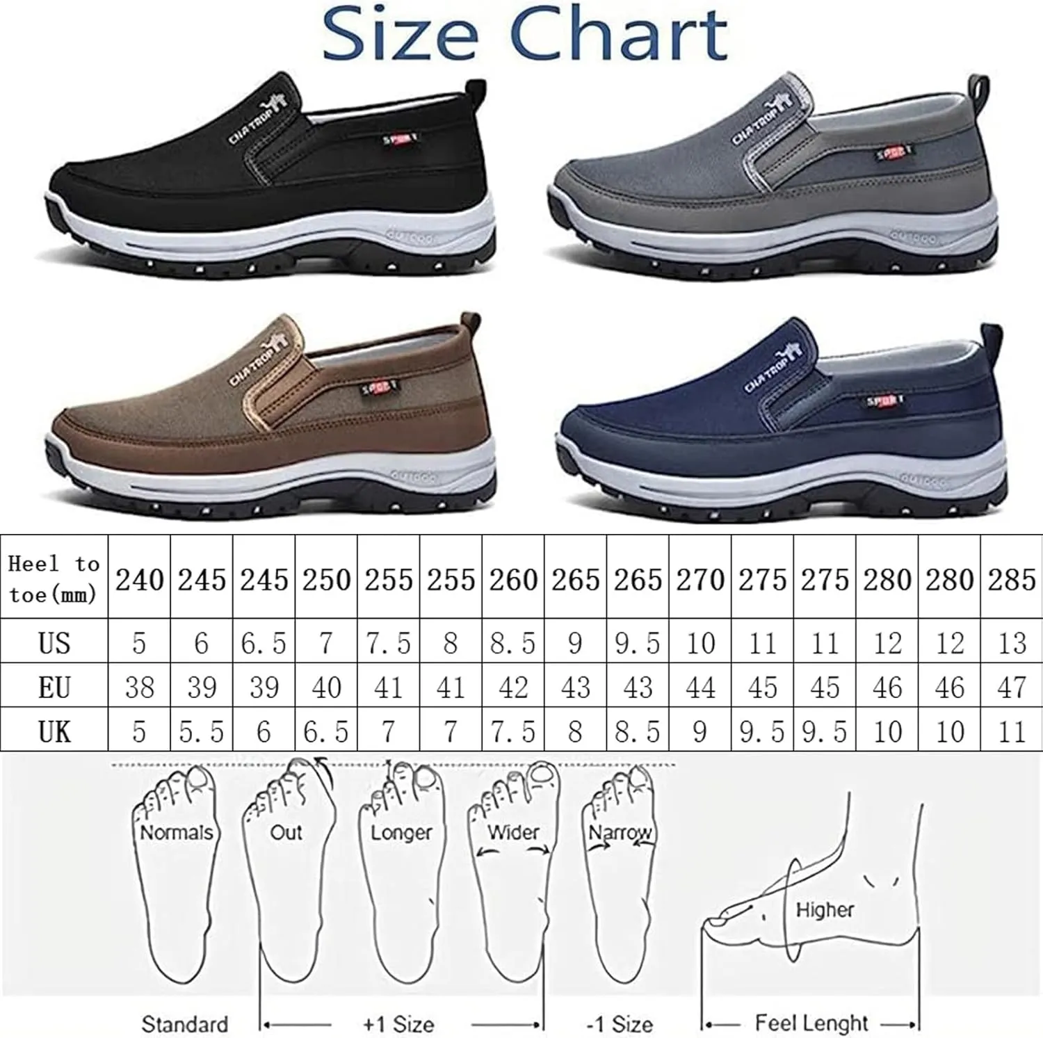 Breathable Orthopedic Travel Plimsolls, Shoes for Men, Men's Arch Support Slip-on Canvas Loafers