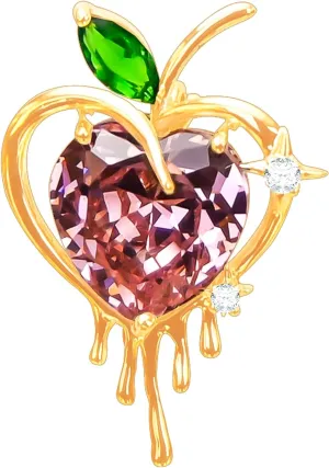 Brooches For Women,14k Gold Plated Copper,Crystal Brooch,Love Brooch,Heart Brooches,Brooches Pin for Birthday, Christmas,Valentines, Wedding Parties, Anniversaries
