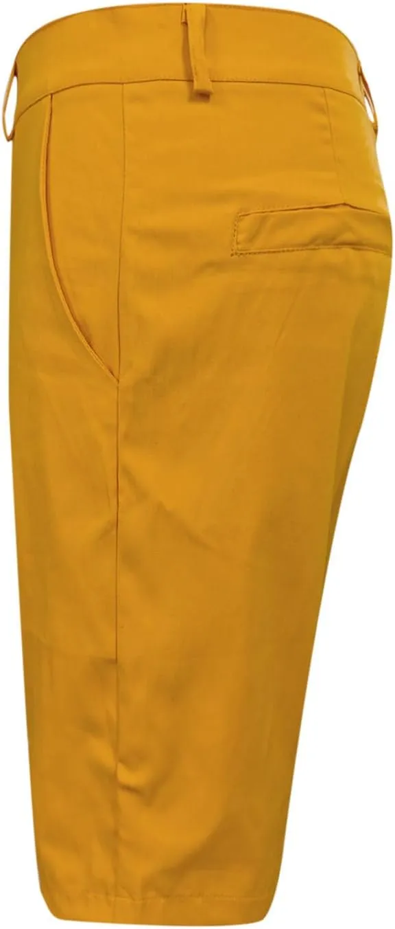 Business Casual Shorts Men Summer Flat Front Slim Fit Hawaiian Chinos Shorts Stretch Elastic Uniform Suit Outfits