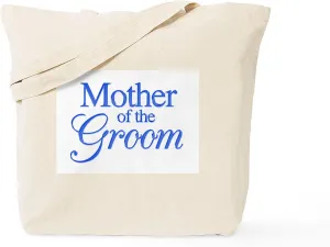 CafePress Mother Of The Groom (Blue) Tote Bag Reusable Natural Beige Canvas Shopping Bag