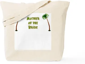 CafePress Tropical Mother Of The Bride Tote Bag Reusable Natural Beige Canvas Shopping Bag