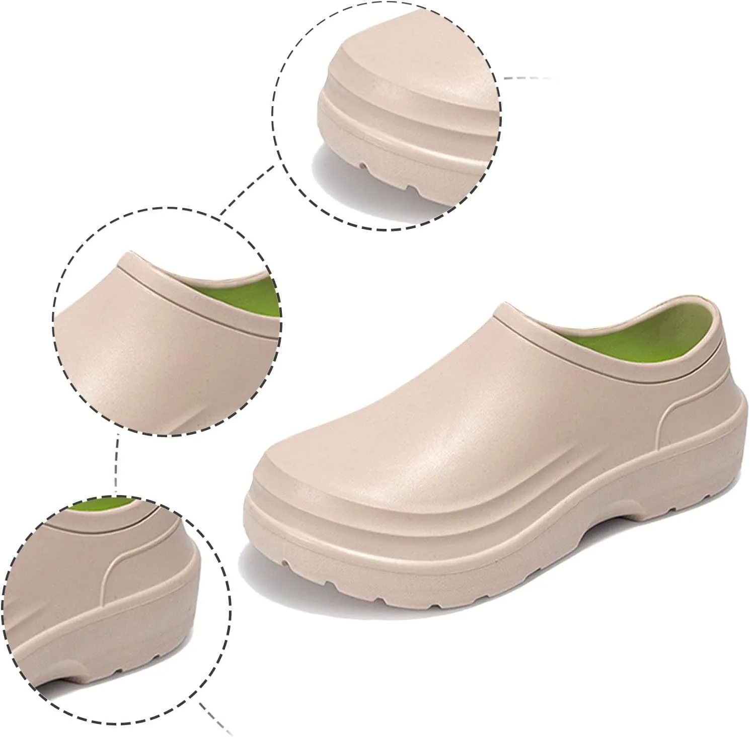 Chef Shoes Non Slip Clogs Work Kitchen Shoes Zapatos De Chef for Men Leather Slippers Size 11