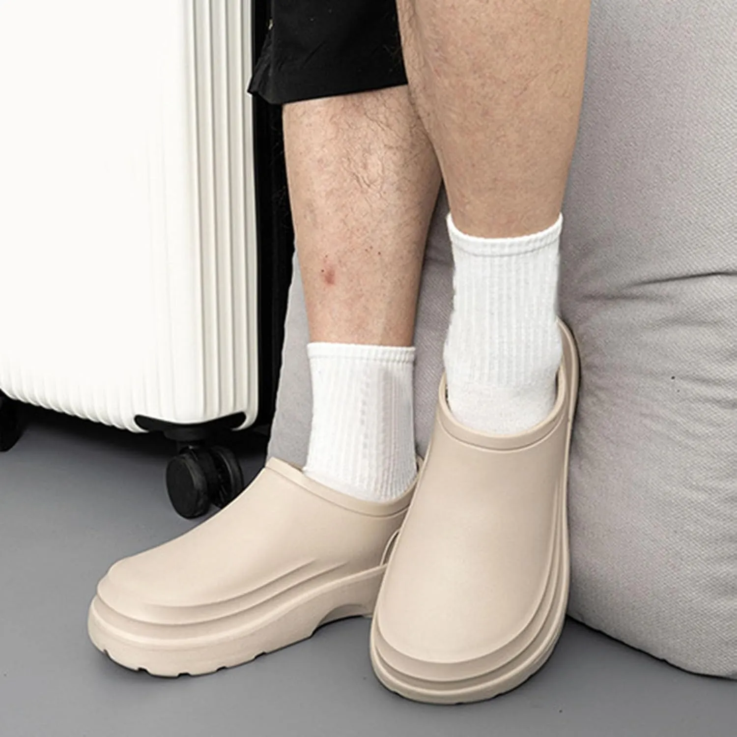 Chef Shoes Non Slip Clogs Work Kitchen Shoes Zapatos De Chef for Men Leather Slippers Size 11