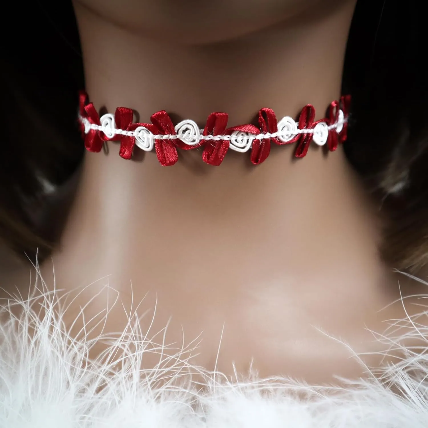 Choker Set 3 PCS Necklace Gothic Choker Heart Charm Velvet Gothic Classical Collars