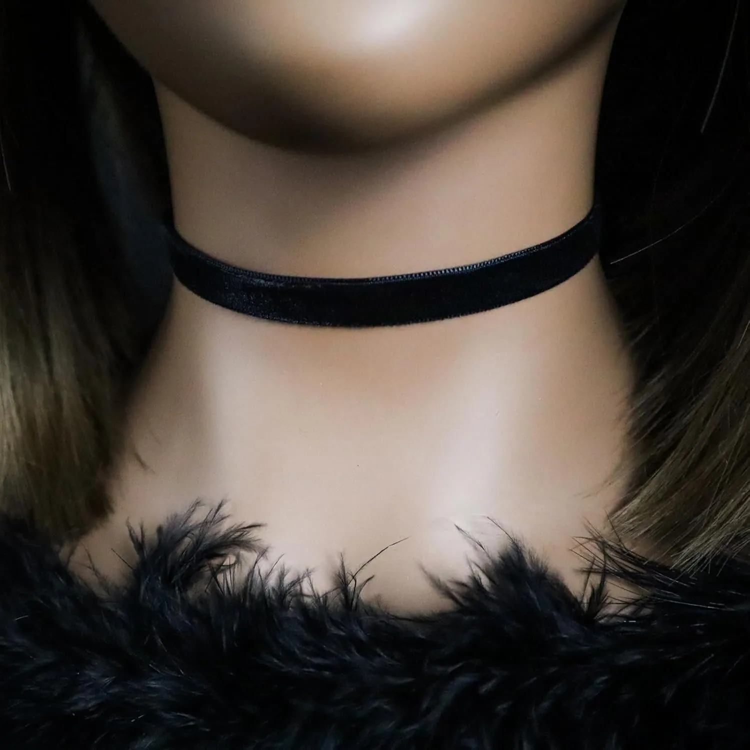Choker Set 3 PCS Necklace Gothic Choker Heart Charm Velvet Gothic Classical Collars