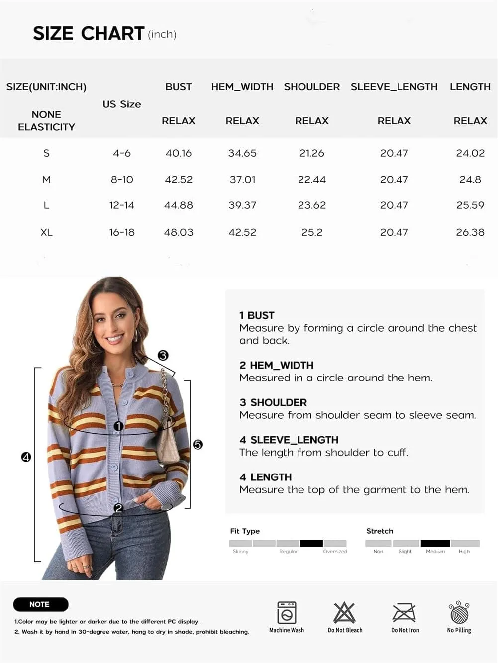 Chunky Cardigan Sweaters for Women,Striped Cardigan Sweaters for Women,Chunky Knit Sweater